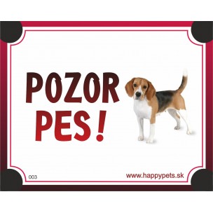 Tabulka POZOR PES  - beagle