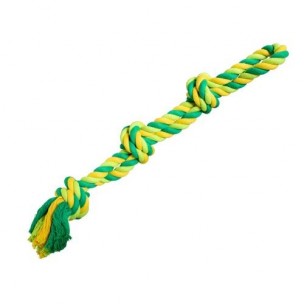HHD bavlnené dvojité lano 3 knoty 60cm/ 450g limetková, zelená