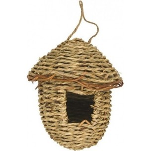 Hniezdo pre vtáky - uzavreté z morských rias 14 x 16 cm
