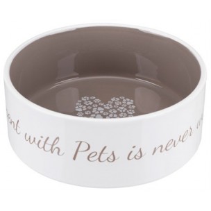Pet's Home bowl, ceramic, 1.4 l/ř 20 cm, cream/taupe