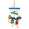 Toy on a rope, wood, coloured, 24 cm, multi coloured