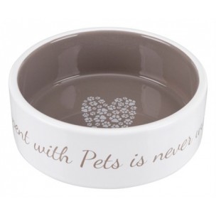 Pet's Home bowl, ceramic, 0.3 l/ř 12 cm, cream/taupe