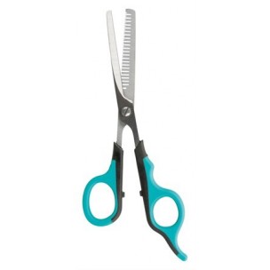 Thinning scissors, one-sided, plastic/stainl. steel, 16 cm