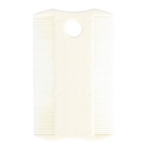 Flea and dust comb, double-sided, plastic, 9 cm