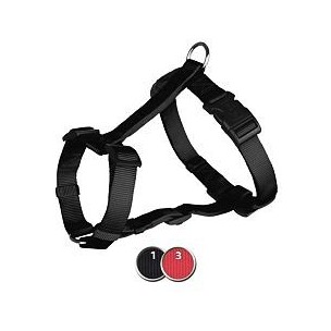 Classic H-harness, XS–S: 30–40 cm/10 mm, black