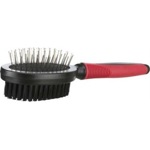 Brush, double-sided, plastic/nylon&metall bristles, 5 × 21 cm ZRUŠENÉ