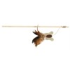 Playing rod with butterfly, feather/wood/jute, catn., 45 cm