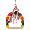 Arch swing with colourful blocks, wood, 13 × 19 cm