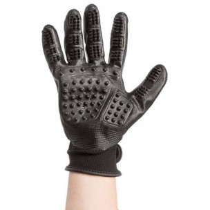Fur care gloves, 1 pair, nylon/rubber, 16 × 23 cm