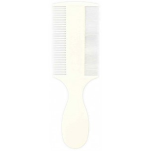 Flea and dust comb, double-sided, plastic, 14 cm