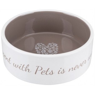 Pet's Home bowl, ceramic, 0.8 l/ř 16 cm, cream/taupe