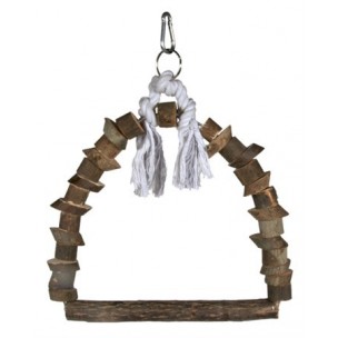 Arch swing with wooden pieces, bark wood, 15 × 20 cm