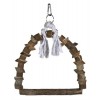 Arch swing with pieces of wood, bark wood, 22 × 29 cm