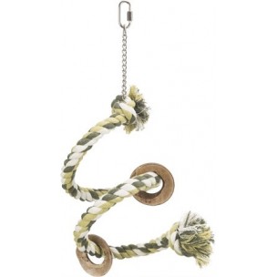 Rope spiral perch, flexible, with screw fixing, 50 cm/ř 21 mm