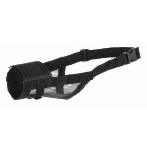 Muzzle with net insert, polyester, M, black