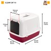 TOILET CLEAR CAT 10 RED PLT