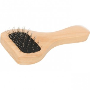 Soft brush, wood/metal bristles, 6 × 13 cm