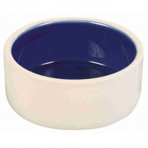 Bowl, ceramic, 1 l/ř 18 cm, cream/blue