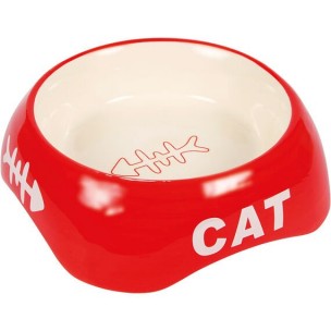 Cat bowl, fishbone, ceramic, 0.2 l/ř 13 cm
