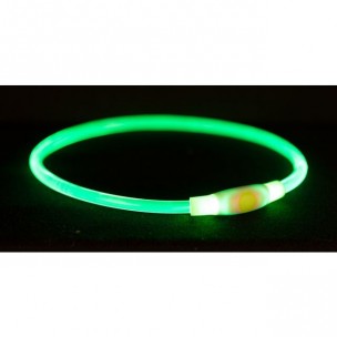 Flash light ring USB, S–M: 40 cm/ř 8 mm, green