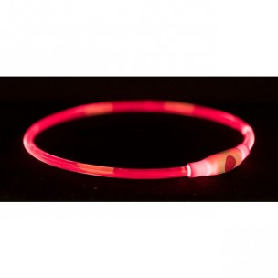 Flash light ring USB, L–XL: 65 cm/ř 8 mm, red