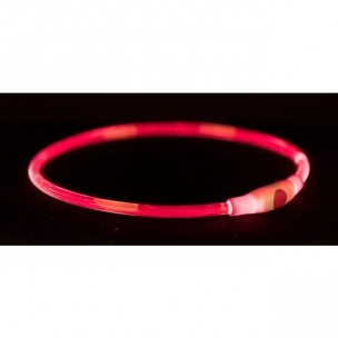 Flash light ring USB, S–M: 40 cm/ř 8 mm, red