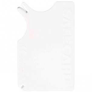 Safecard tick remover, plastic, 8 × 5 cm, white