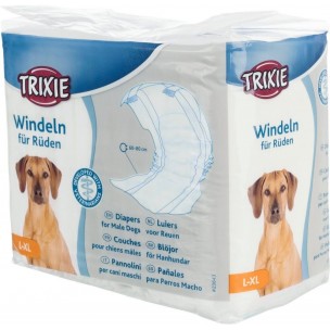 Diapers for male dogs, L–XL: 60–80 cm, 12 pcs.