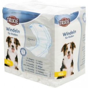 Diapers for male dogs, M–L: 46–60 cm, 12 pcs.