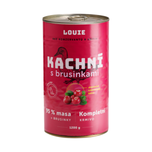 Konzerva LOUIE kacacie s brusnicami 1200g pre psov