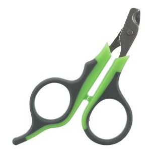 Claw scissors, plastic/stainless steel, 8 cm, grey/green