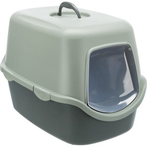 Be Eco Vico cat litter tray, with hood, 40 × 40 × 56 cm, anthracite/grey-green