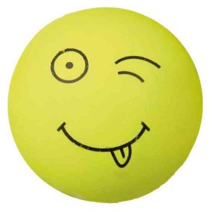 Smiley ball, floatable, foam rubber, ř 6 cm