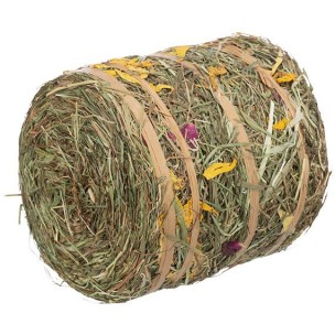 Hay bale with flowermix, ř 15 × 16 cm, 500 g