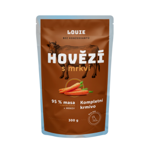 Kapsicka LOUIE hovadzie s mrkvou 300g pre psov