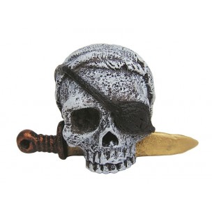 Lebka piráta 6cm - akva. dekorácia